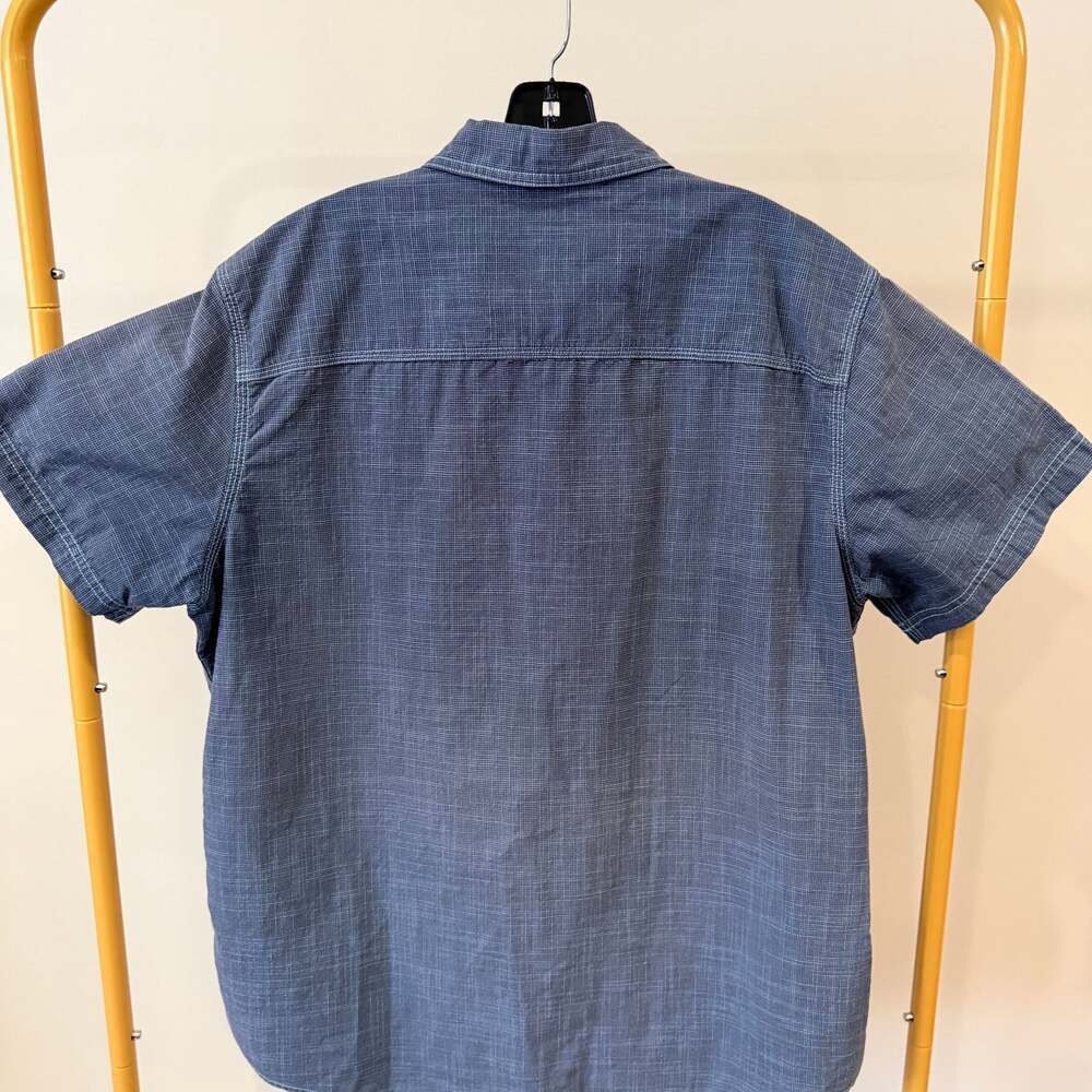 G.H. Bass & Co. Men's Short Sleeve Dark Blue Woven Shirt - Picture 8 of 8